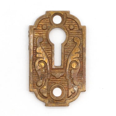 Antique Aesthetic 1.75 in. Brass Door Keyhole Cover Plate