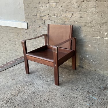 MCM Leather Sling Chair