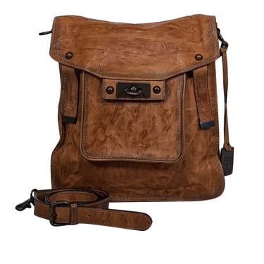 Frye - Tan Leather Large Crossbody Bag