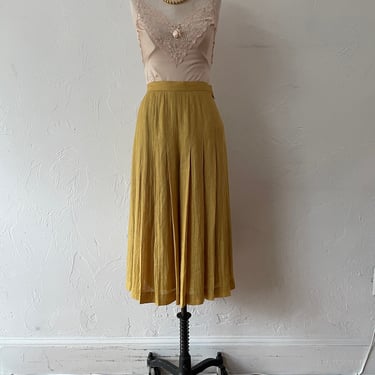 Vintage Vimup Turmeric Yellow Pleated Culotte M
