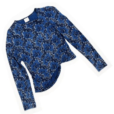 Vivienne Westwood F/W 1996 blue floral top