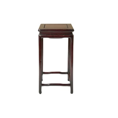 4.5" Reddish Brown Square Tall Slim Legs Wood Display Stand Riser st1057E 