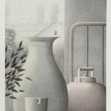 Interior with Cup and Kettle by Robert Kipniss, Lithograph, 1986 