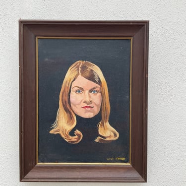 Blue Eyed Woman Portrait Painting