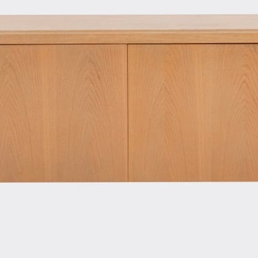 Limed Wood Four-Door Credenza