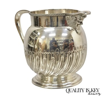 Cheltenham & Co England Silver Plated Hand Chased Bacchus Wine Water Pitcher
