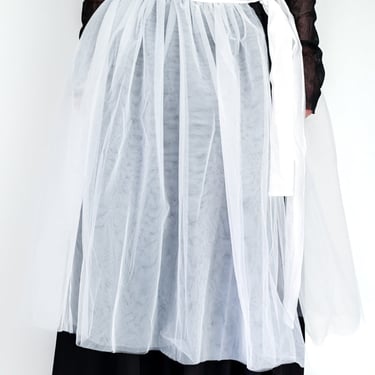 Mesh Wrap Skirt in WHITE or BLACK