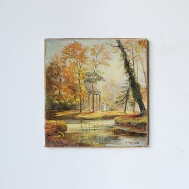 Autumnal Landscape with Gazebo Oil Painting