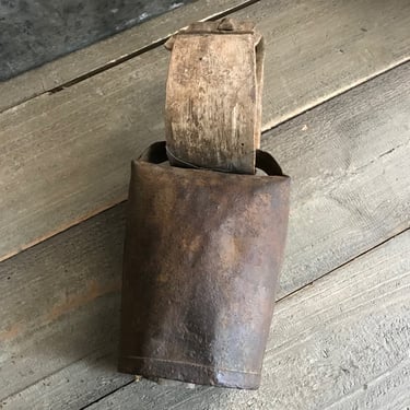Antique French Bell, Pyrenean Bell, Iron Metal Primitive French Farmhouse 
