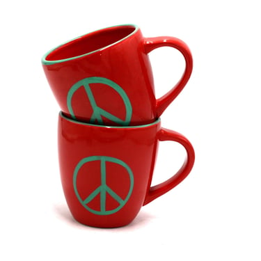 vintage Sundance Peace Mugs Set of Two 