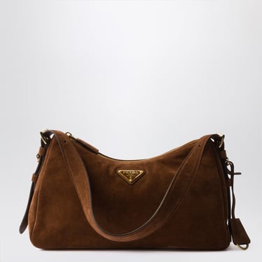 Prada Prada Aimée Medium Bag In Cocoa Suede Women