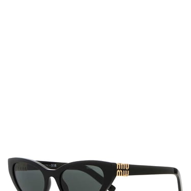 Miu Miu Women Black Acetate Miu Miu Logo Sunglasses