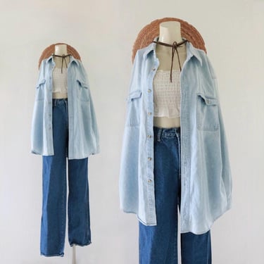 oversized denim shirt-jacket - womens 90s y2k shacket blue jean womens long sleeve shirt jacket cotton casual fall 