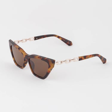 Retro Cateye Chain Sunglasses
