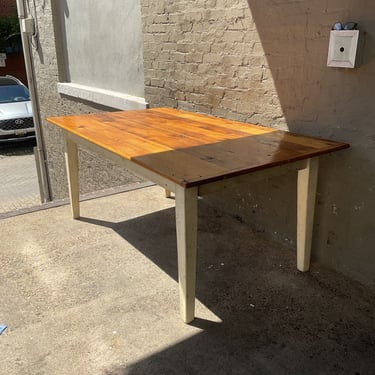 Reclaimed Wood Dining Table with Two Leaves