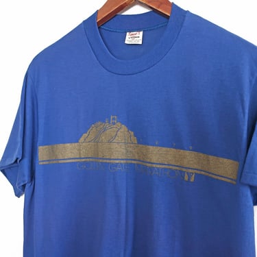 San Francisco shirt / running shirt / 1970s San Francisco Golden Gate Marathon shirt Medium 