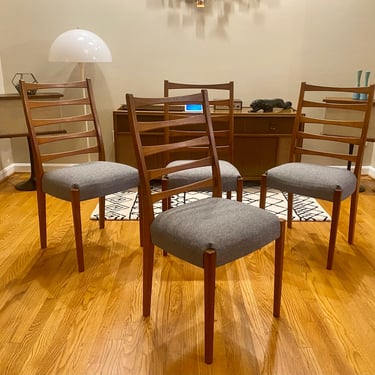 Set of Four Teak Dining Chairs by Svegards Markaryd, Sweden 