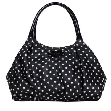 Kate Spade - Black & White Polka dot Top Handle Shoulder Bag