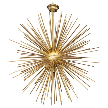 Italian Modern Large Brass Sputnik Chandelier