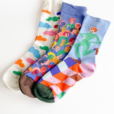 Colorful Pop Art Crew Socks