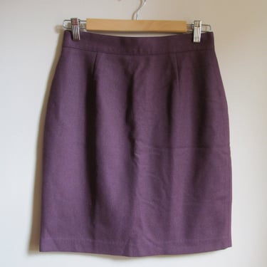 90s Benetton Wool Pencil Skirt S M 28 Waist 