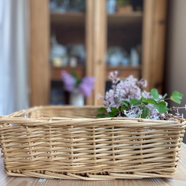 Beautiful rare find vintage French basket with built in handle 