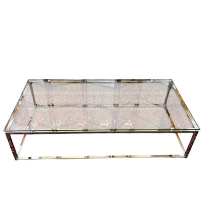 Vintage Copenhagen Chrome &amp; Glass Coffee Table