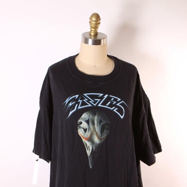 Late 1990s Black Eagles Skull Short Sleeve Band T-Shirt -XL 