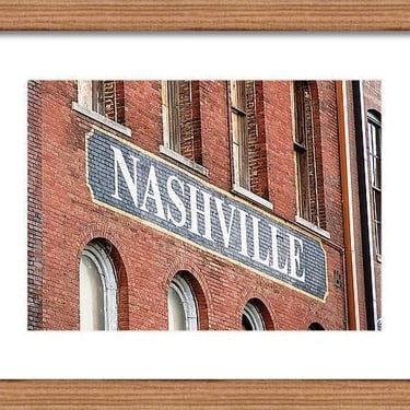 Nashville Print, Nashville Wall Art, Downtown Nashville Sign, Country Music Print, Nashville Architecture, Travel Photo, Black and White Art 