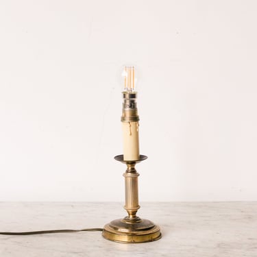 Brass Candlestick Lamp