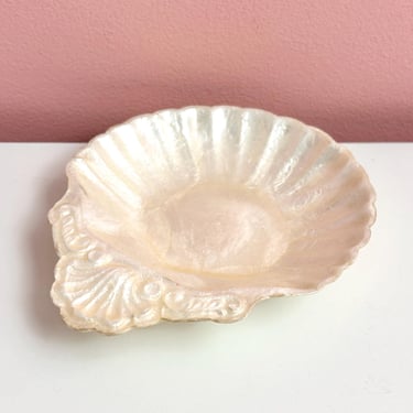 Ornately Detailed Capiz Shell Dish 