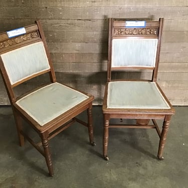 Antique Walnut Secretary Chairs (Tacoma)