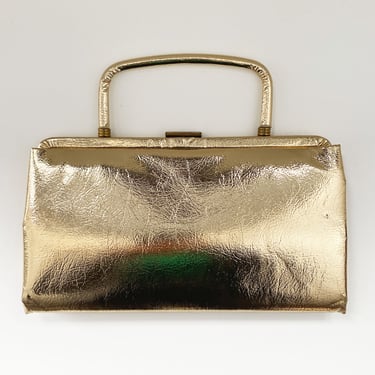 Vintage Gold Top Handle Bag
