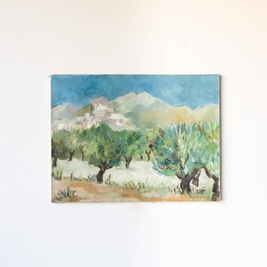 Le Village de Lacoste Landscape Oil Painting