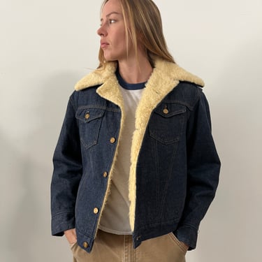 70s Carhartt Denim Sherpa Trucker Jacket