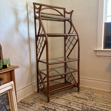 Vintage Rattan Etagere