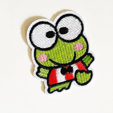 Keroppi Patch Frog Patches Sanrio Character Patches Iron On or Sew On Patch DIY Jacket Shirt Backpack Applique 