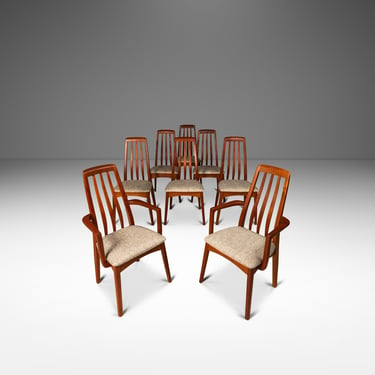 Set of Eight (8) Danish Modern Dining Chairs in Solid Teak and New Upholstery by Benny Linden for Benny Linden Design, c. 1970's 
