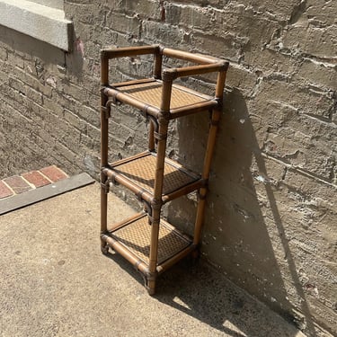 Faux Rattan Side Shelf