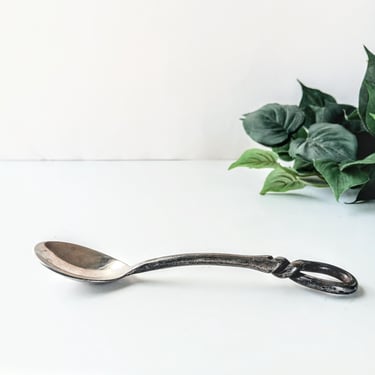 Vintage Teaspoon Spoon by Ralph Lauren/Frontier Twisted Loop/Replacement Flatware/1990s/Discontinued/Rustic Farmhouse Brutalist Primitive 