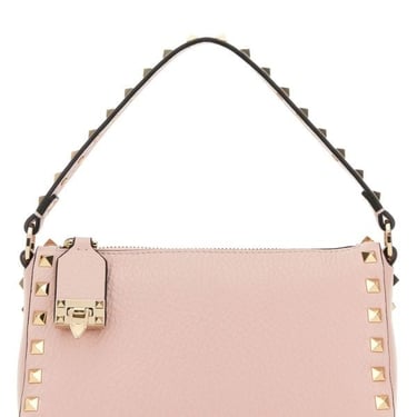 Valentino Garavani Woman Light Pink Leather Small Rockstud Handbag