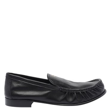 Miu Miu Women Miu Miu Lettering Logo Buffalo Loafers