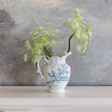 antique french transferware pitcher