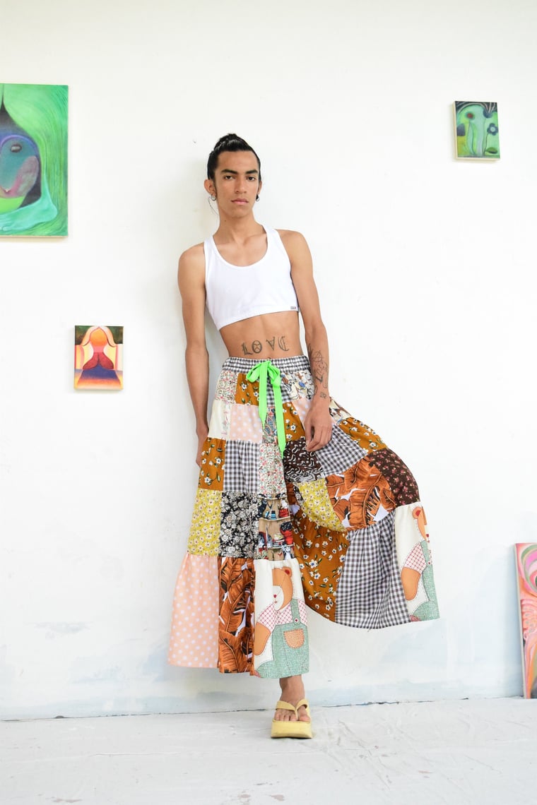 Vintage Fabric Patchwork Pant Les Jesus Pant The Vintage Jesus