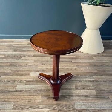 Antique Empire-Style Pedestal Accent Side Table, c.1940’s 