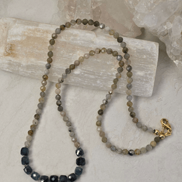 James + Jezebelle | Blue Tourmaline + Labradorite Necklace