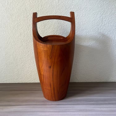 Vintage 15" Dansk Staved Teak "Congo" Ice Bucket Designed by Jens Quistgaard, IHQ, JHQ, Danish Modern, Mid Century Modern 