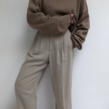 Vintage Clamshell Pleated Trousers