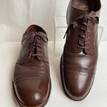 Stacy Adam’s Men’s shoe Brown leather 20s 30s 40’s inspired lace up antique Oxford style size 91/2 