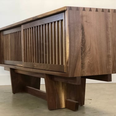 George Nakashima , Inspired  Credenza , Mid Century Modern Sideboard , Danish Modern Buffet , Mid Century Modern  Living Room Furniture 